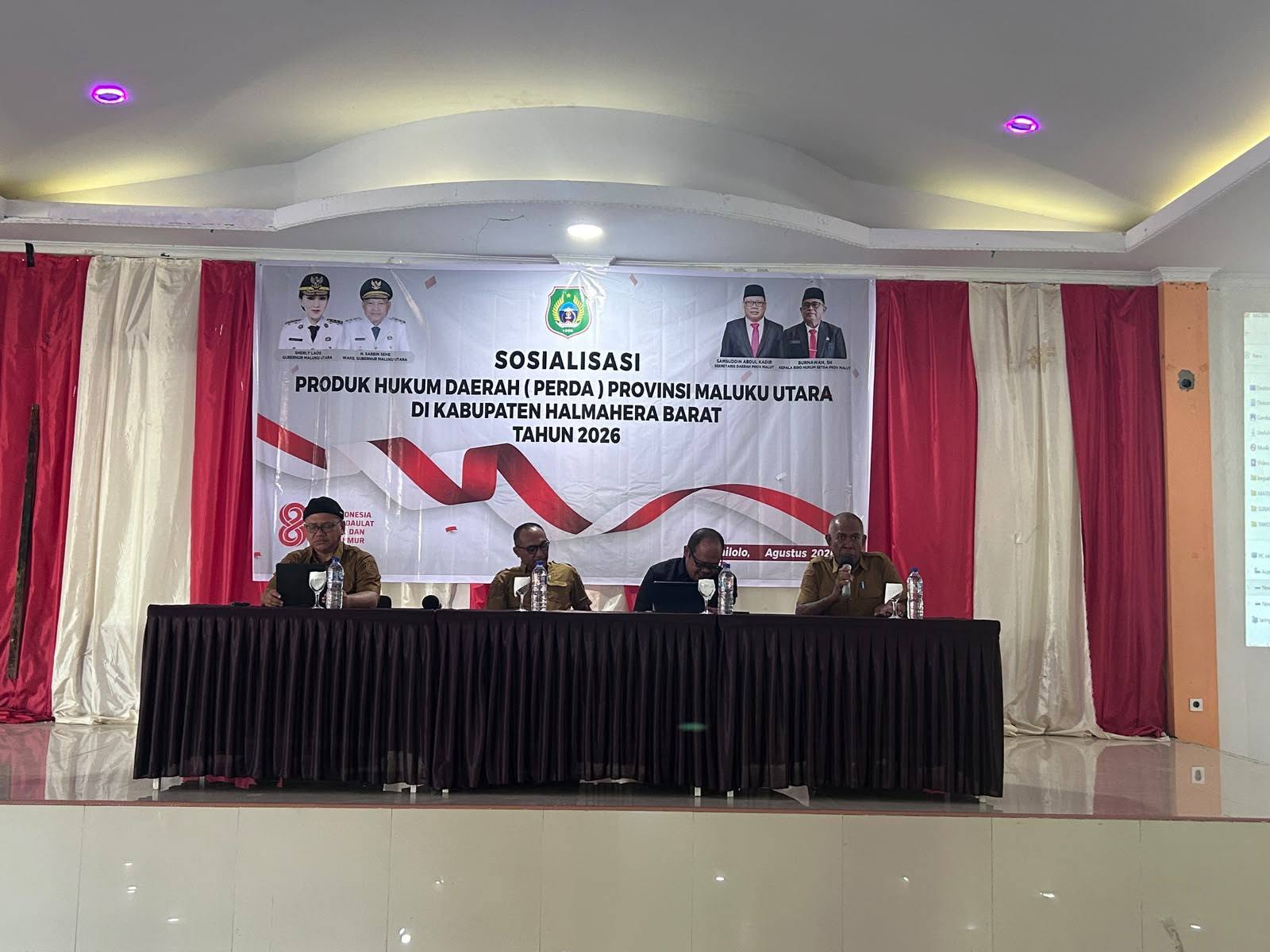 Sosialisasi Produk Hukum Daerah (Perda) Provinsi Maluku Utara di Kabupaten Halmahera Barat Tahun 2026